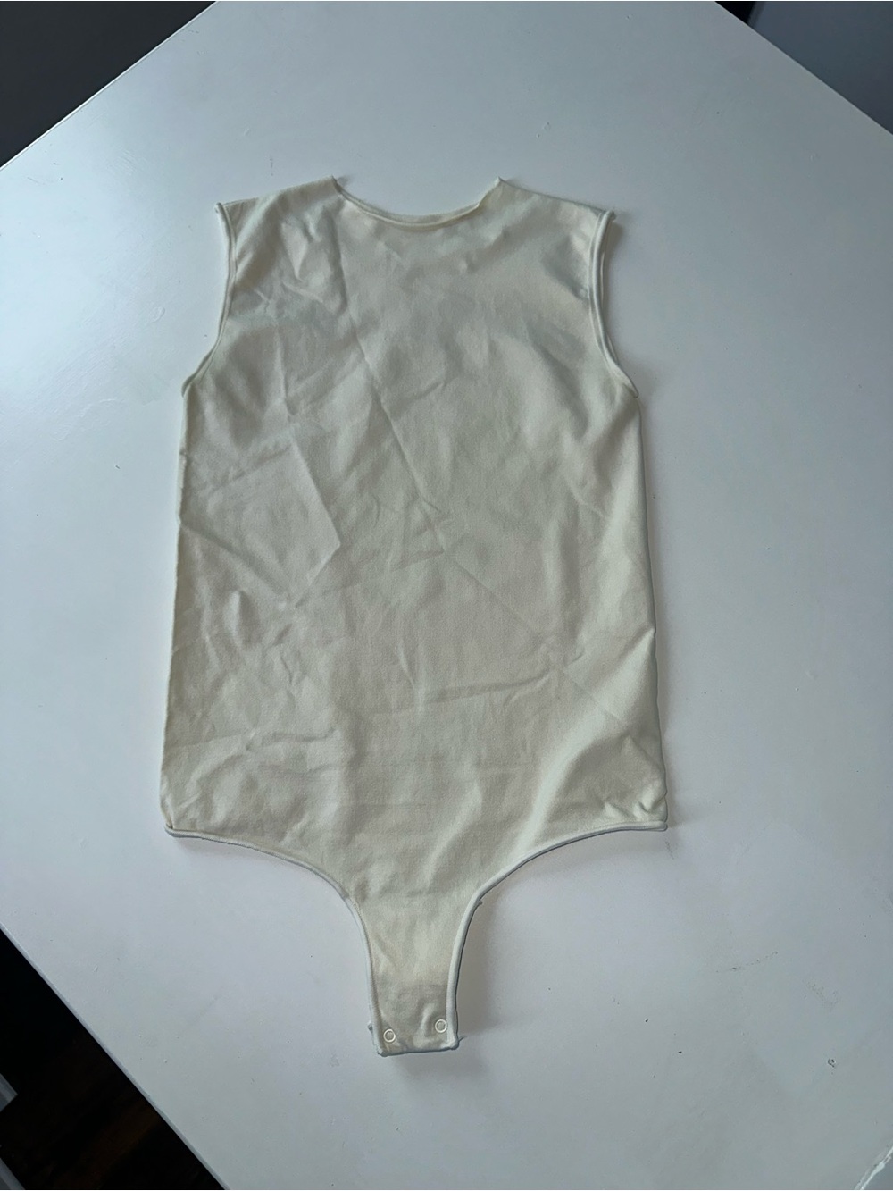 SKIMS Cream Sleeveless Bodysuit